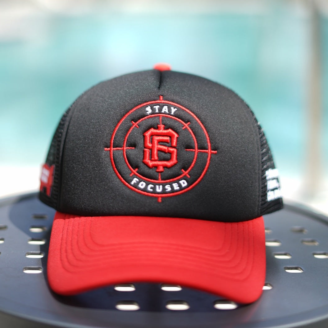 SF TRUCKER HAT (BLACK/RED)