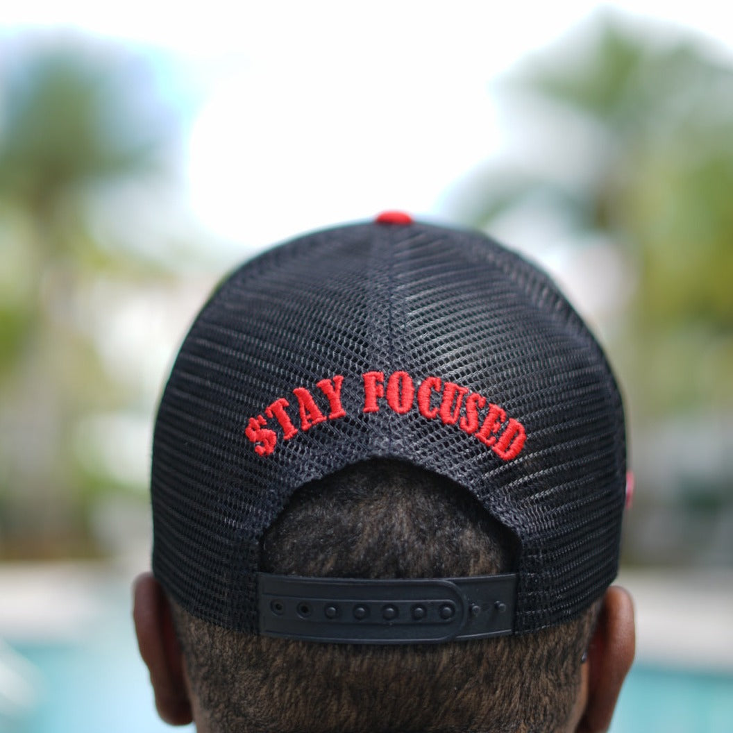 SF TRUCKER HAT (BLACK/RED)