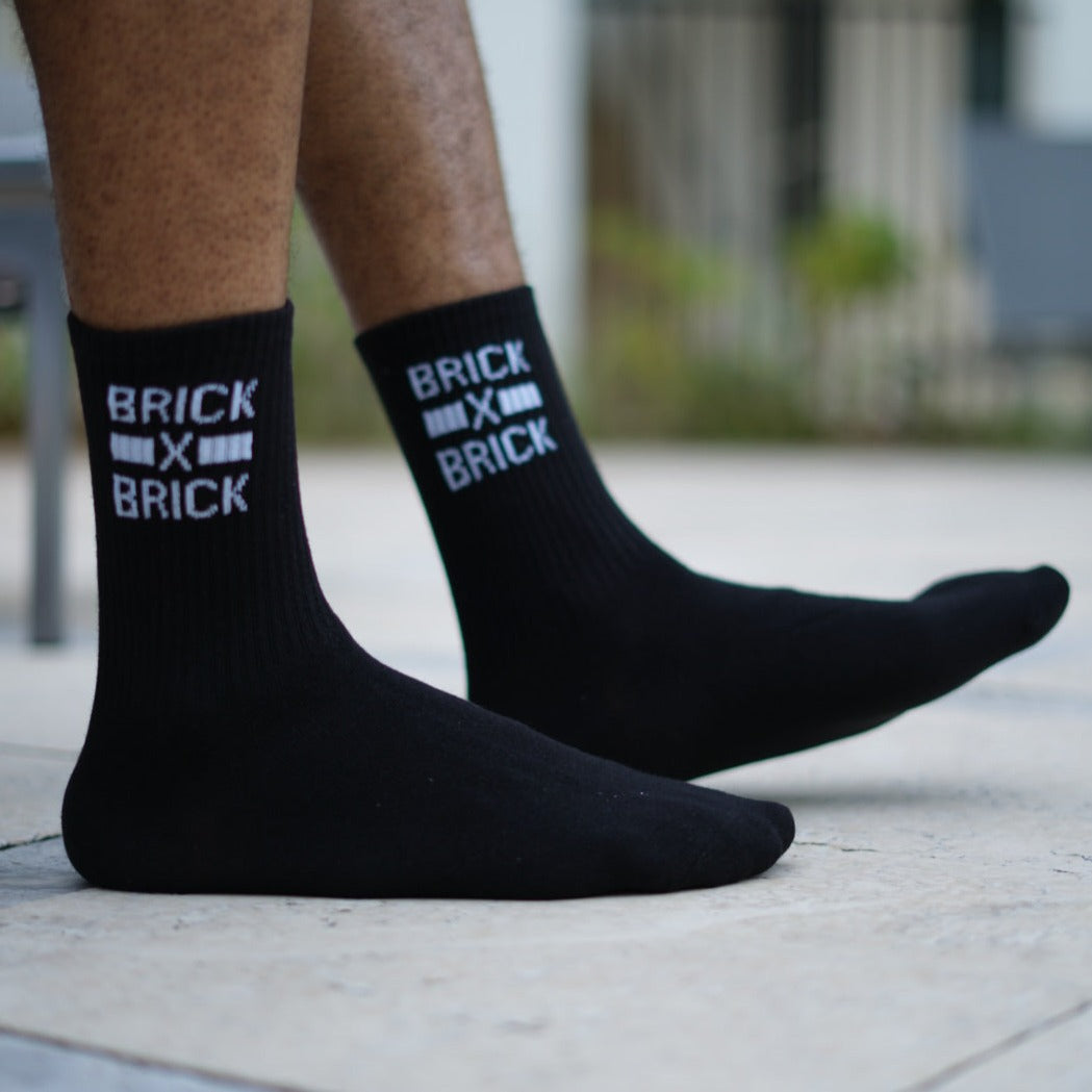 SF BRICK X BRICK SOCKS (BLACK)