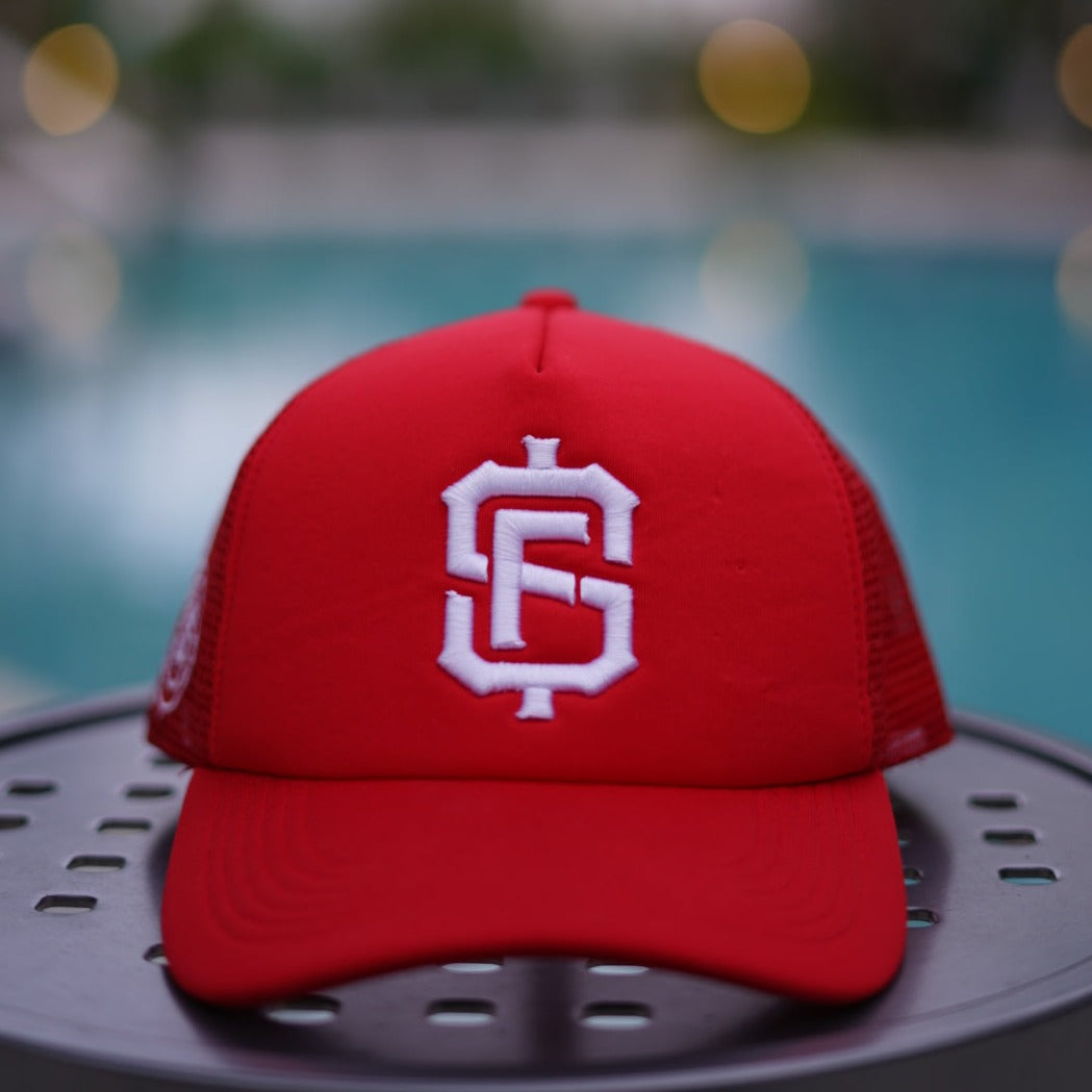 SF TRUCKER HATS (RED)